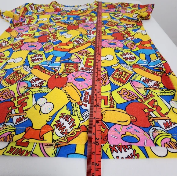 The Simpsons Graphic Print T Shirt Kids Size 10 Bright Wild Fun Pop Culture - Picture 5 of 5